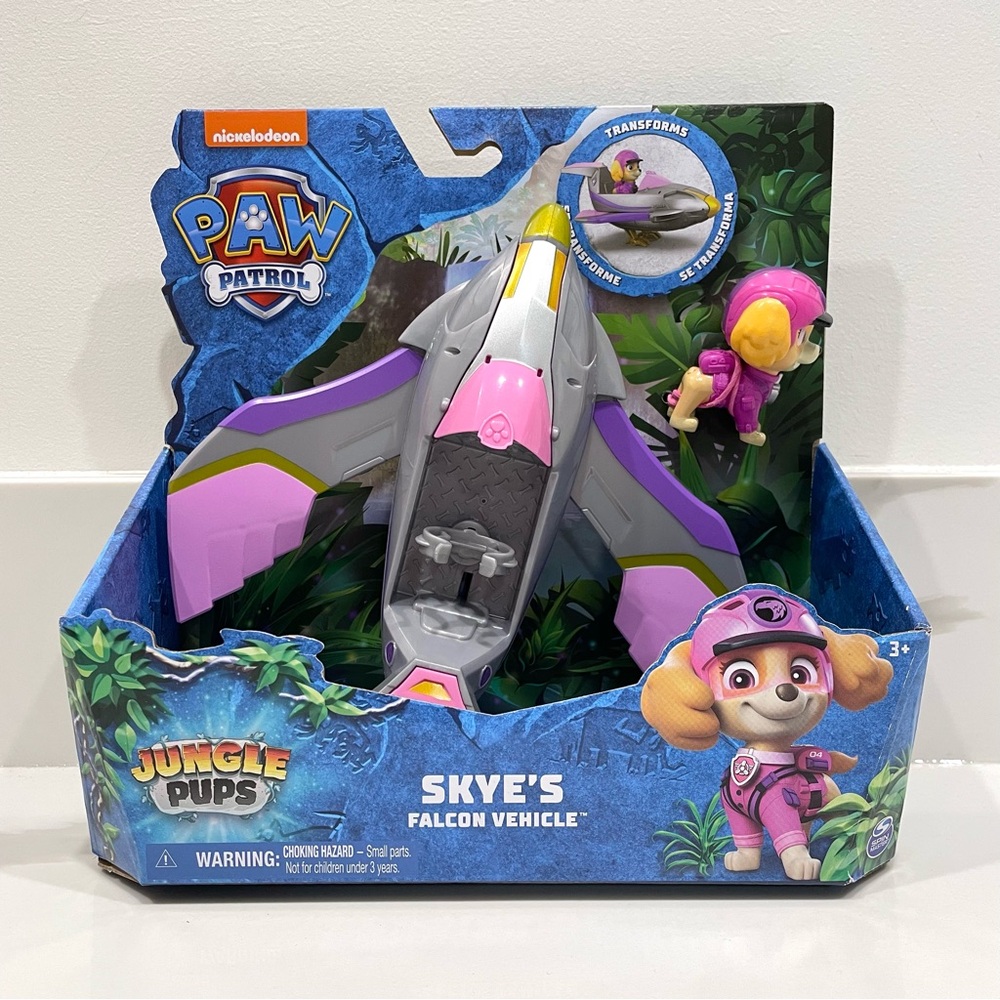 NEW Paw Patrol Jungle Pups Skye’s Falcon Vehicle